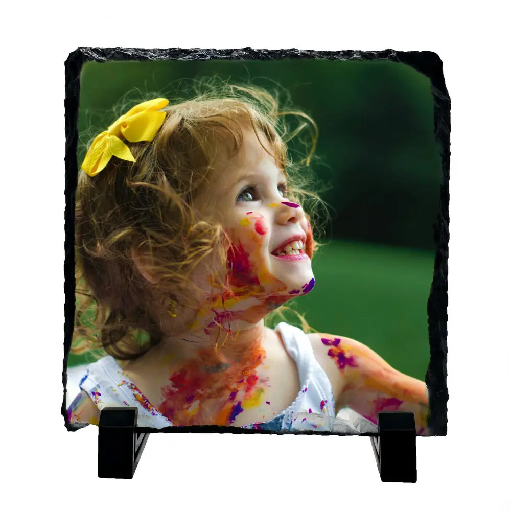 Piatră Naturală Personalizată, Pătrată, Ardezie SH-19